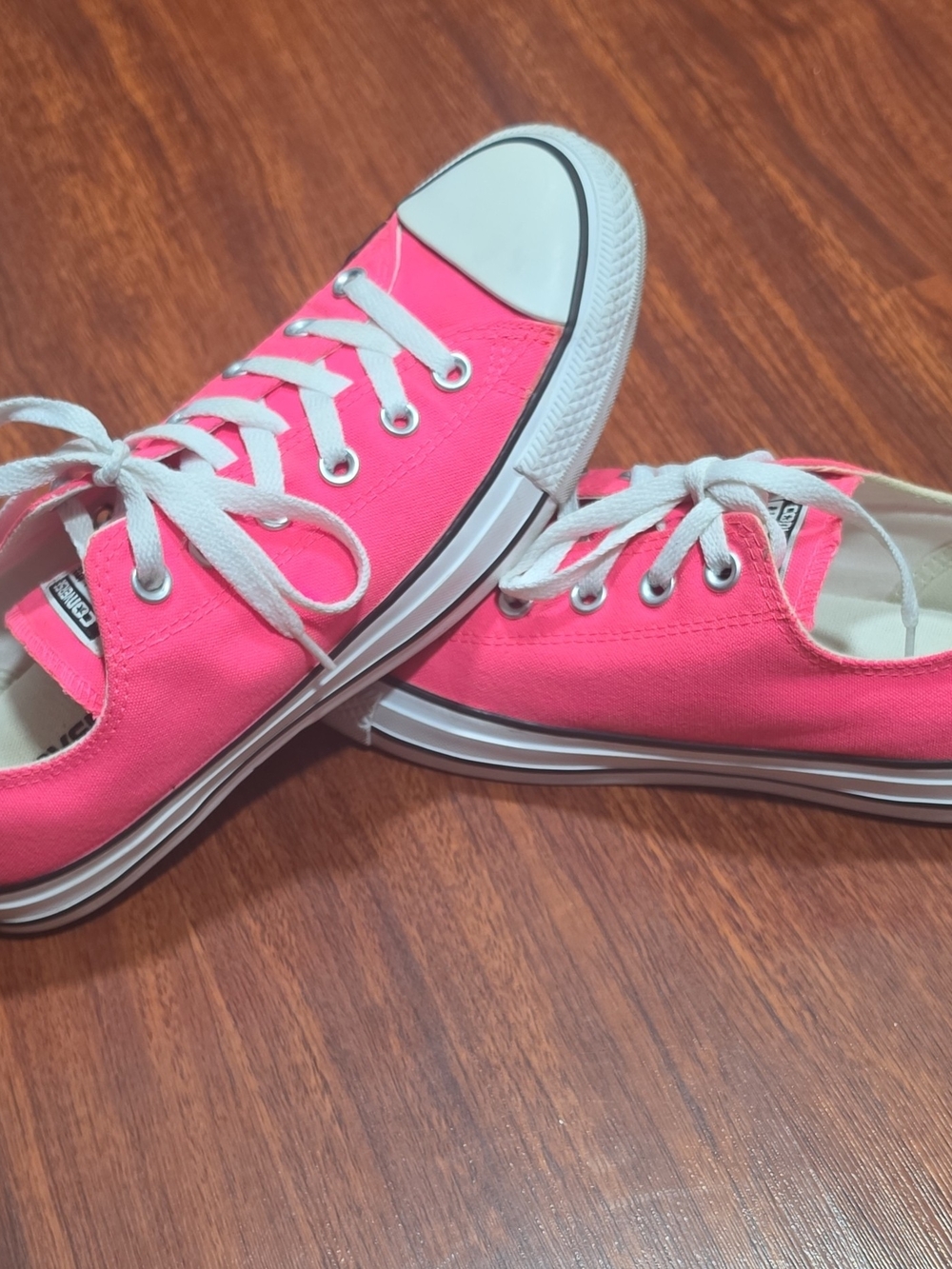 Converse Hot Pink Canvas Low-Top Sneakers